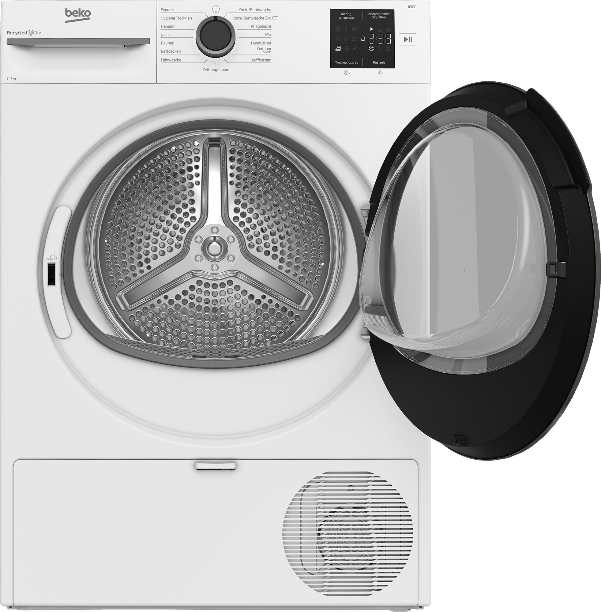 BEKO Wärmepumpentrockner BM3T37210W1, Schontrommel für besonders schonende Reinigung