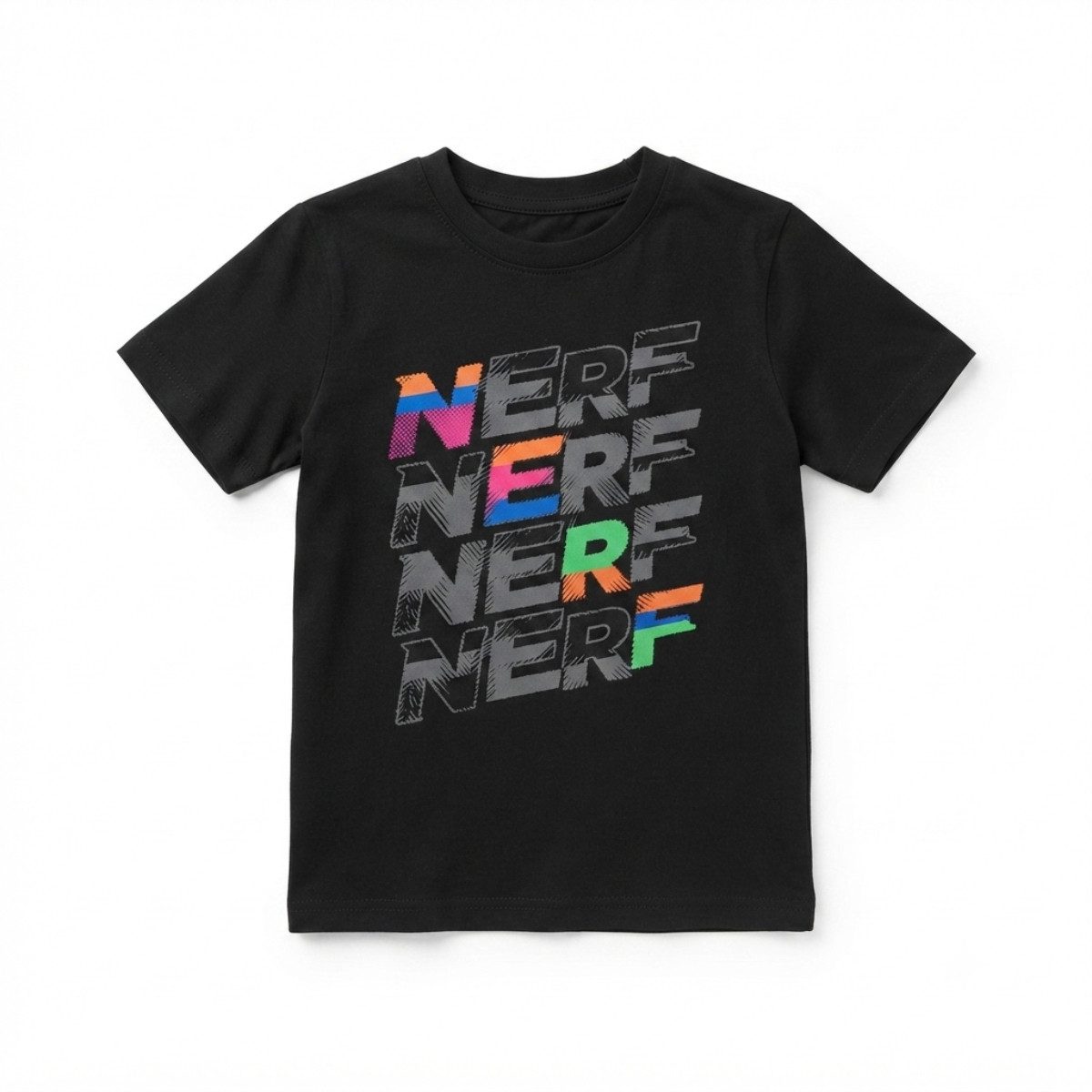 Nerf T-Shirt Shirt Kurzarm Kinder Jugend Kleidung Schule Urlaub Zuhause (Packung)