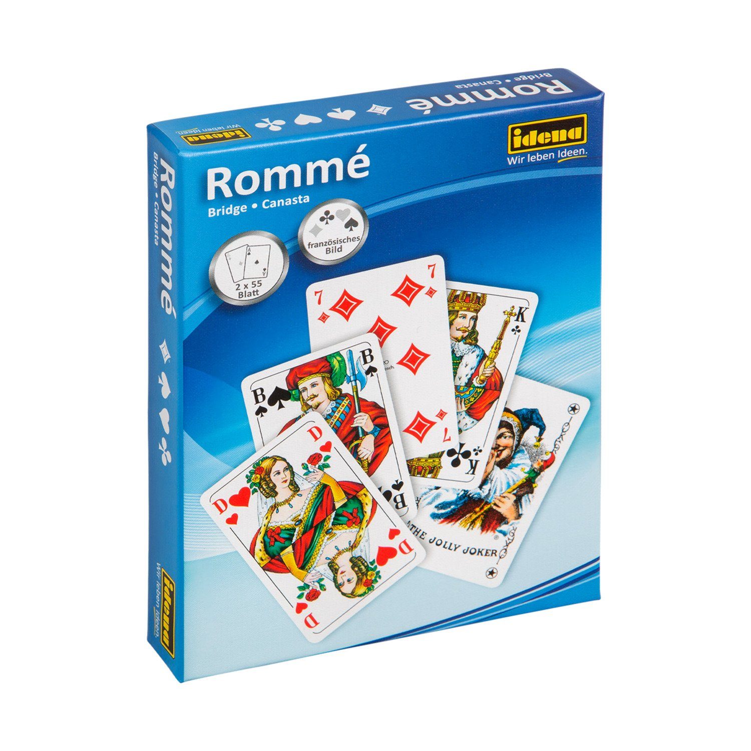 Spiel, Rommé, und Bridge, 6250080 für 55 - Idena 2 Canasta Spielkarten Idena x