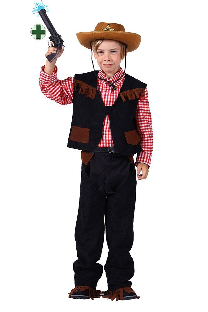 Karneval-Klamotten Cowboy-Kostüm »Wilder Westen Kostüm mit Cowboy Pistole  für Jungen«, Kinderkostüm mit Chaps, Hemd, Weste und Wasser-Pistole online  kaufen | OTTO