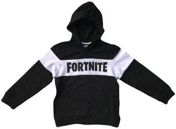 Fortnite Hoodie Epic Games FORTNITE Hoodie Sweatshirt mit Kapuze Schwarz - Weiß Kapuzensweatshirt Jugendliche + Erwachsene Gr. S M L XL