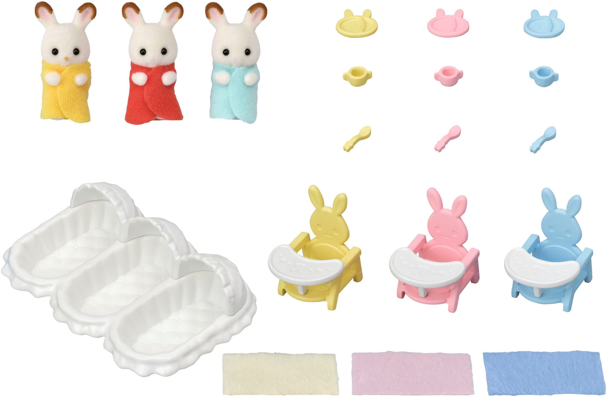 Sylvanian Families Spielfigur Erstausstattung für Drillinge (5532)