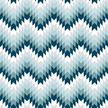 queence Dekokissen Blau & Weiß Muster, Kissenhülle ohne Füllung, 1 Stück