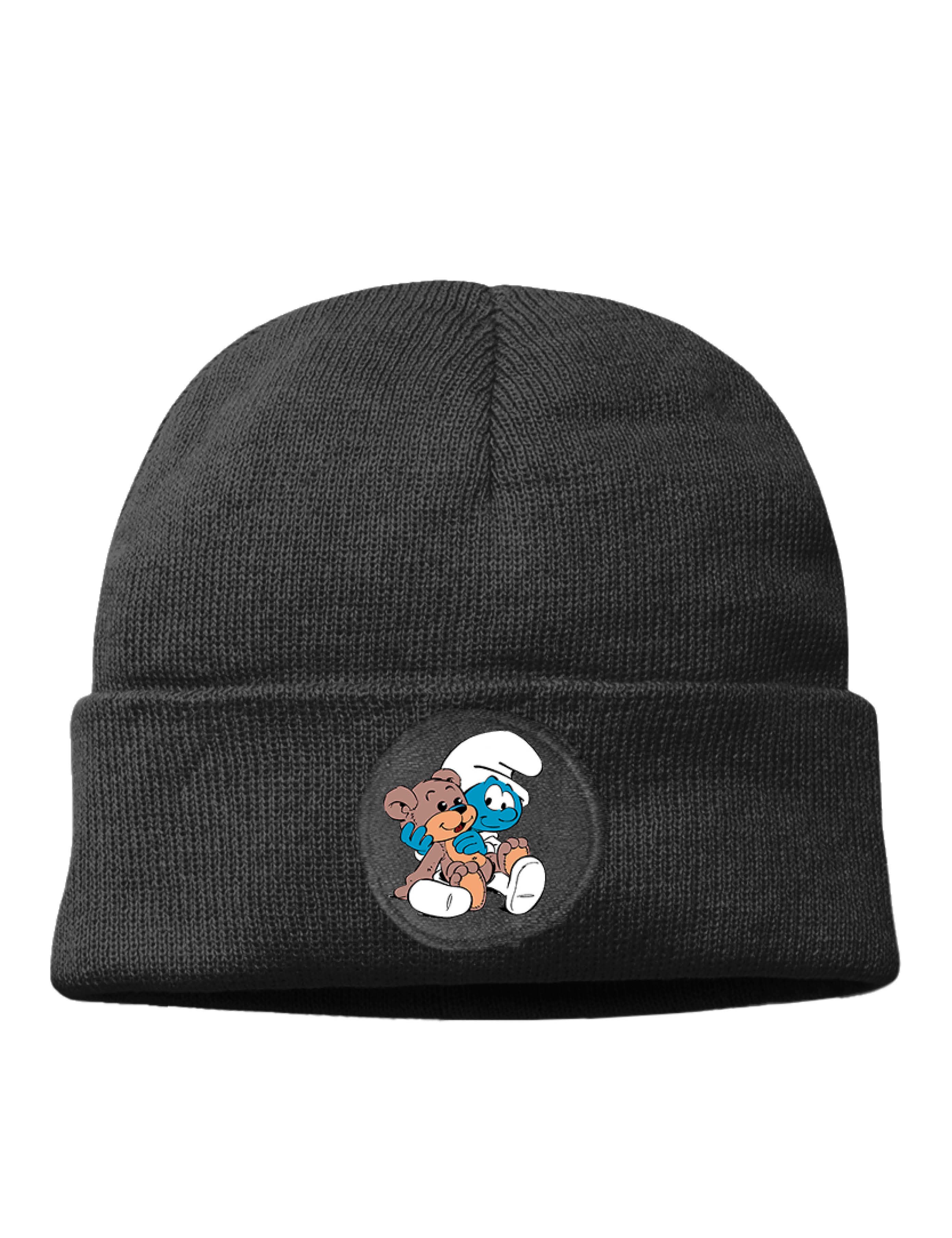 Youth Designz Beanie Damen Baby Schlumpf Beanie Mütze Wintermütze für Frauen mit Retro Fun Print als Statement Geschenk