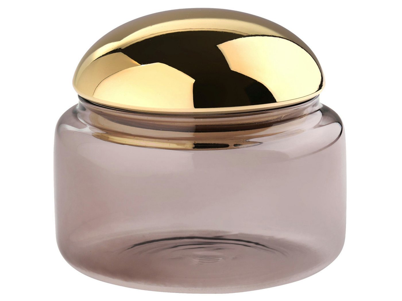Giftcompany Vorratsdose Voile Glasdose S grau/gold 8,5cm, Glas