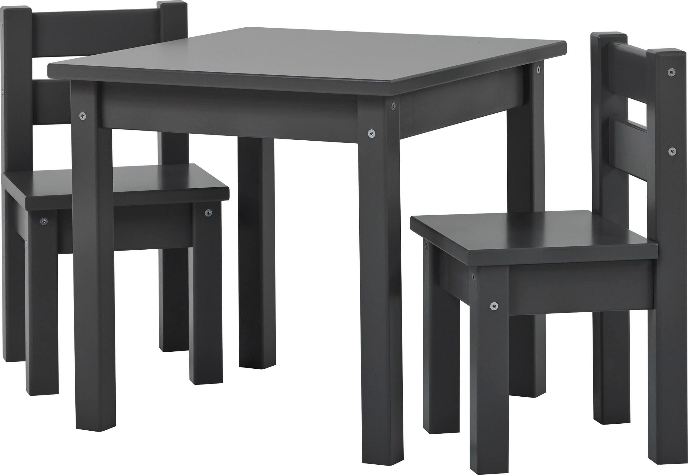 Stühlen MADS grau Tisch, in Farben, Kindersitzgruppe, Stühle), Kindersitzgruppe drei dkl. vielen Hoppekids 1 3 (Set, mit 4-tlg.,
