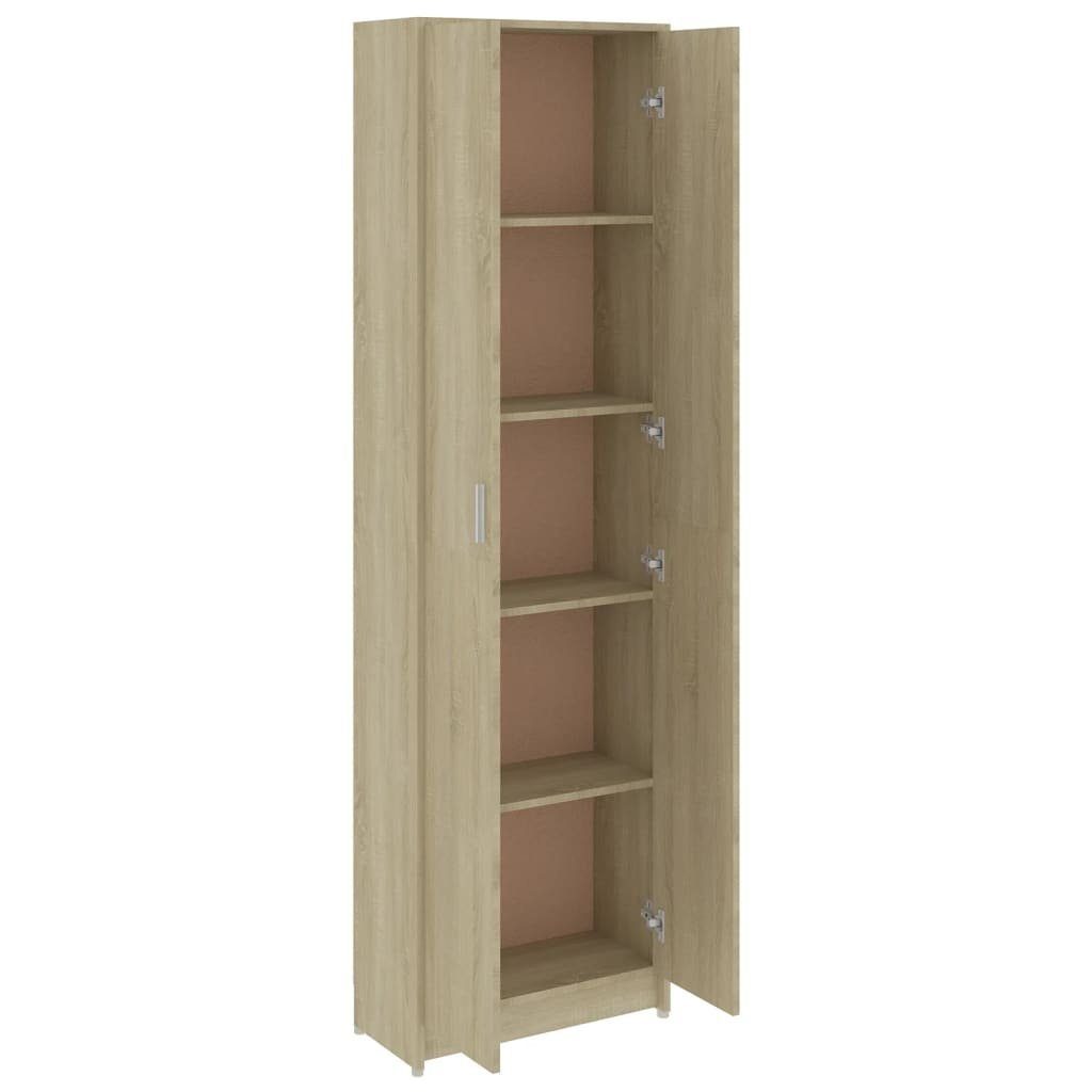 Holzwerkstoff 55x25x189 cm Garderobenschrank Kleiderschrank furnicato Sonoma-Eiche