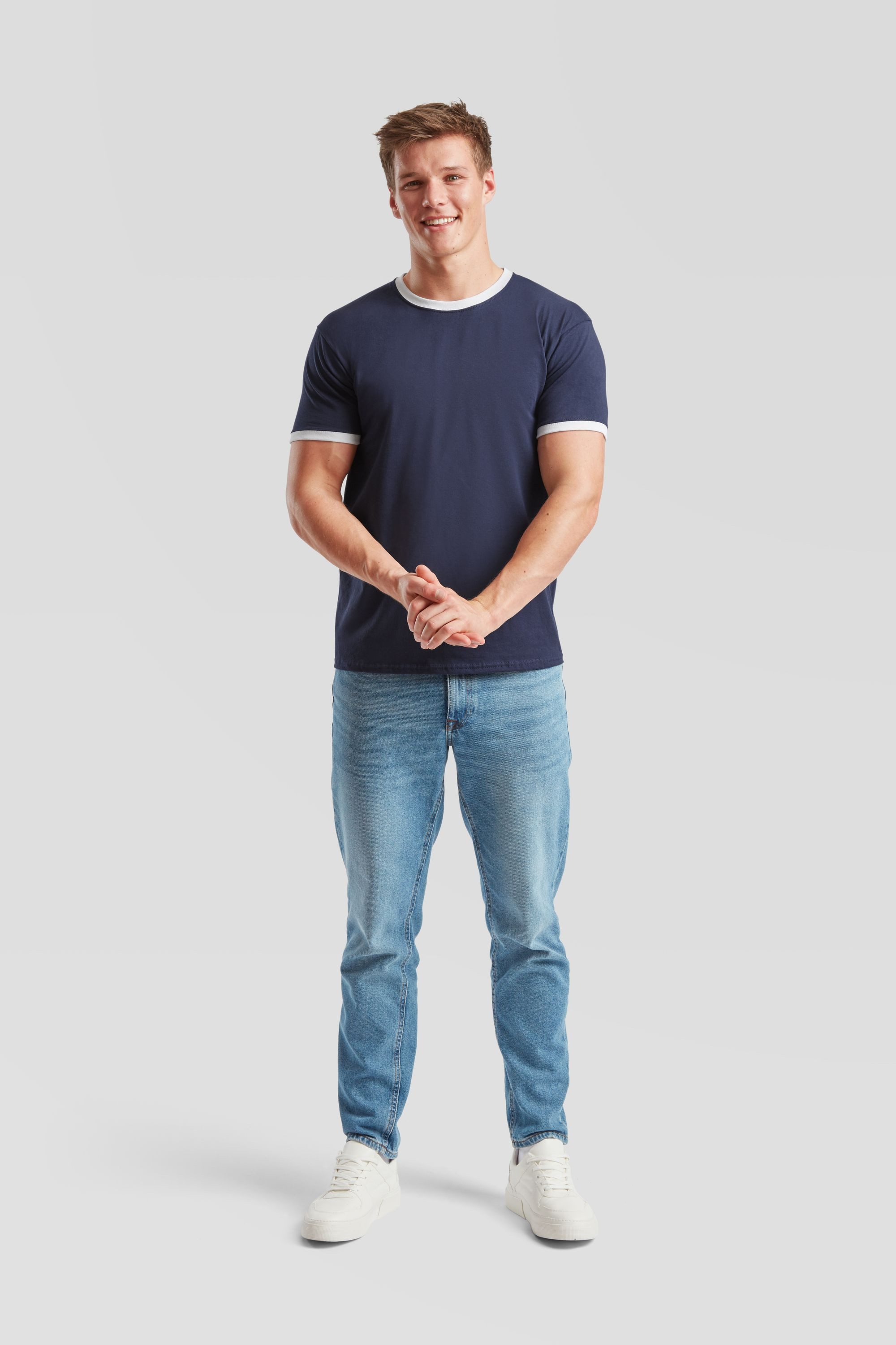 Fruit of the Loom Rundhalsshirt Fruit of the Loom Valueweight Ringer T – Bild 2 von 5