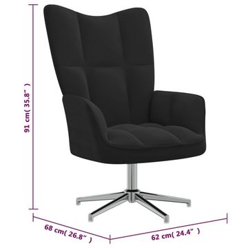 vidaXL Sessel Relaxsessel Schwarz Samt (2-St)