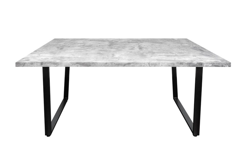 riess-ambiente Esstisch LOFT 160cm grau / schwarz (Einzelartikel, 1-St), Beton-Design · Metall · Kufen-Gestell · bis 6 Personen · Industrial