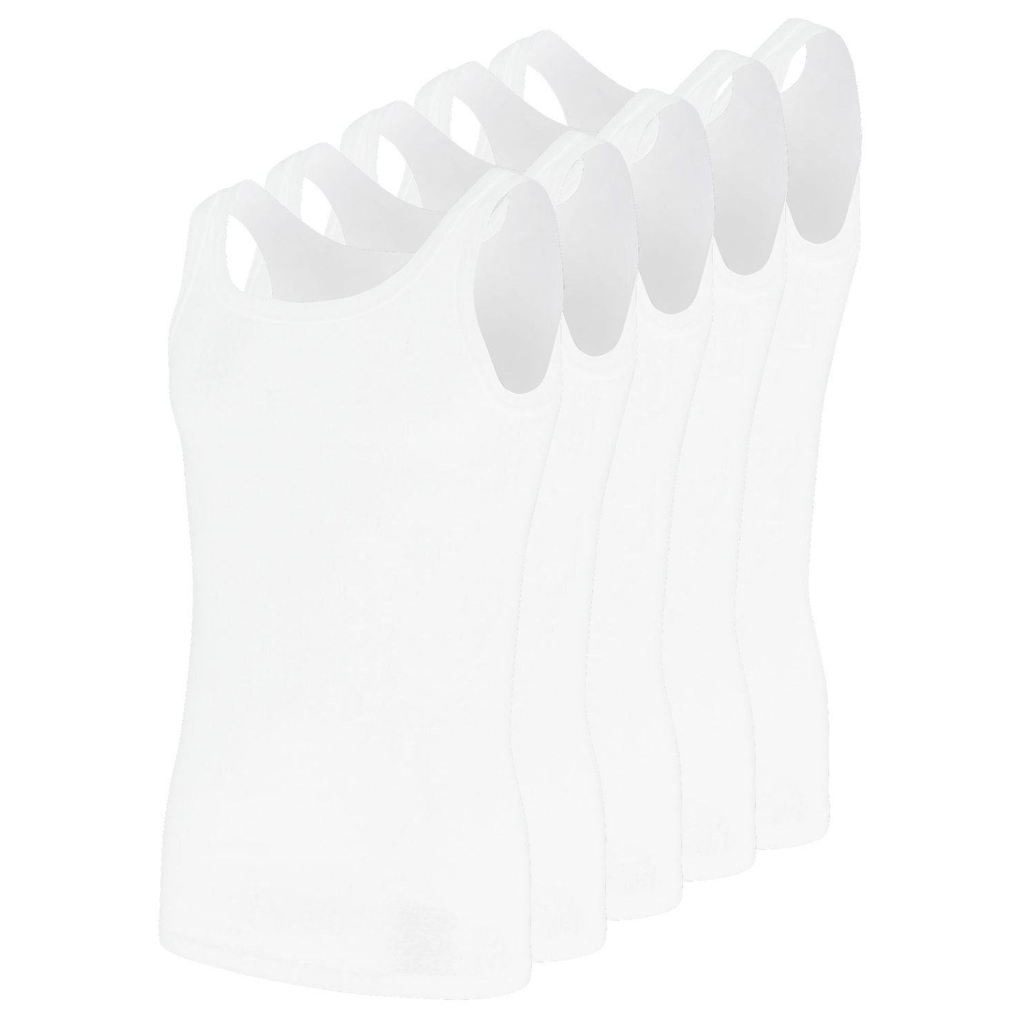 GÖTZBURG Weiß Feinripp Pure Stück) 5 5er Unterhemd Pack, Cotton (Mehrpack, 5-St., im