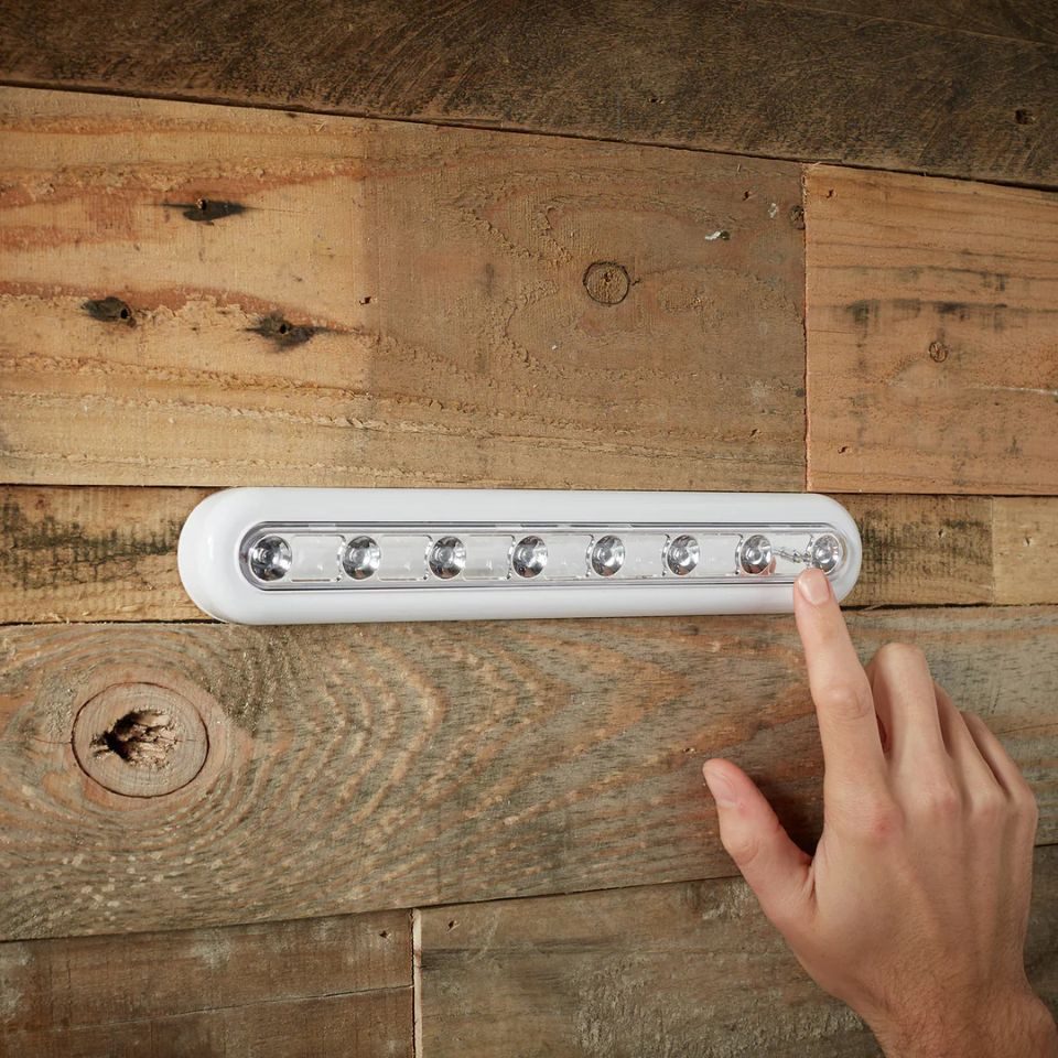 Lights4fun LED Schrankinnenraumbeleuchtung LED Touch Leuchtleisten 2er Set warmweiß Batteriebetrieb 28cm