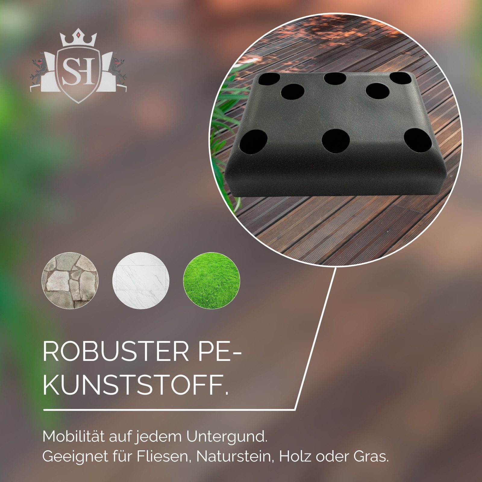 Strandkorb Hanse Strandkorb Strandkorb Kunststoffgleiter 4er günstig online kaufen