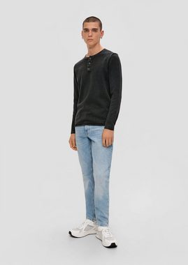 QS Strickpullover Longsleeve aus Feinstrick Garment Dye