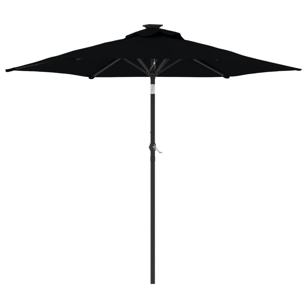 vidaXL Sonnenschirm Sonnenschirm mit Stahlmast Schwarz günstig online kaufen