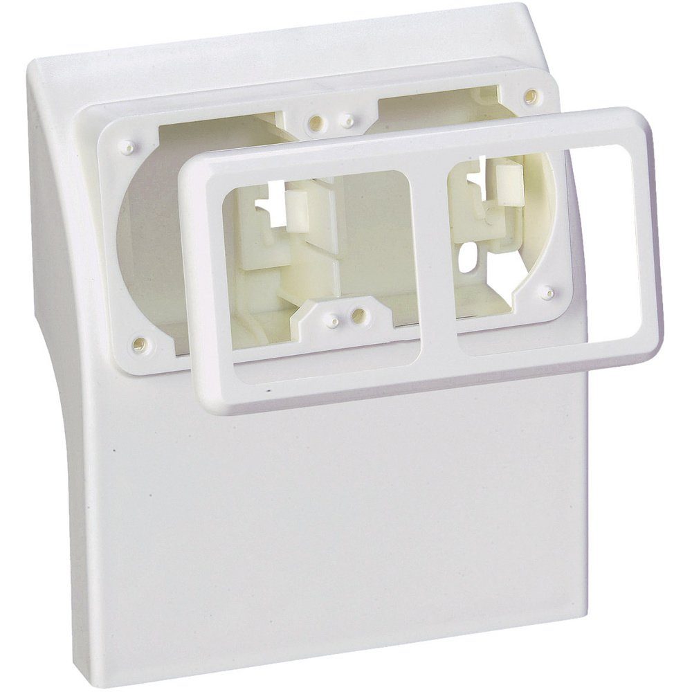 Steckdose 75581 Elektro-Sockelleistensystem Steckdosencontainer Weiß 1 St.