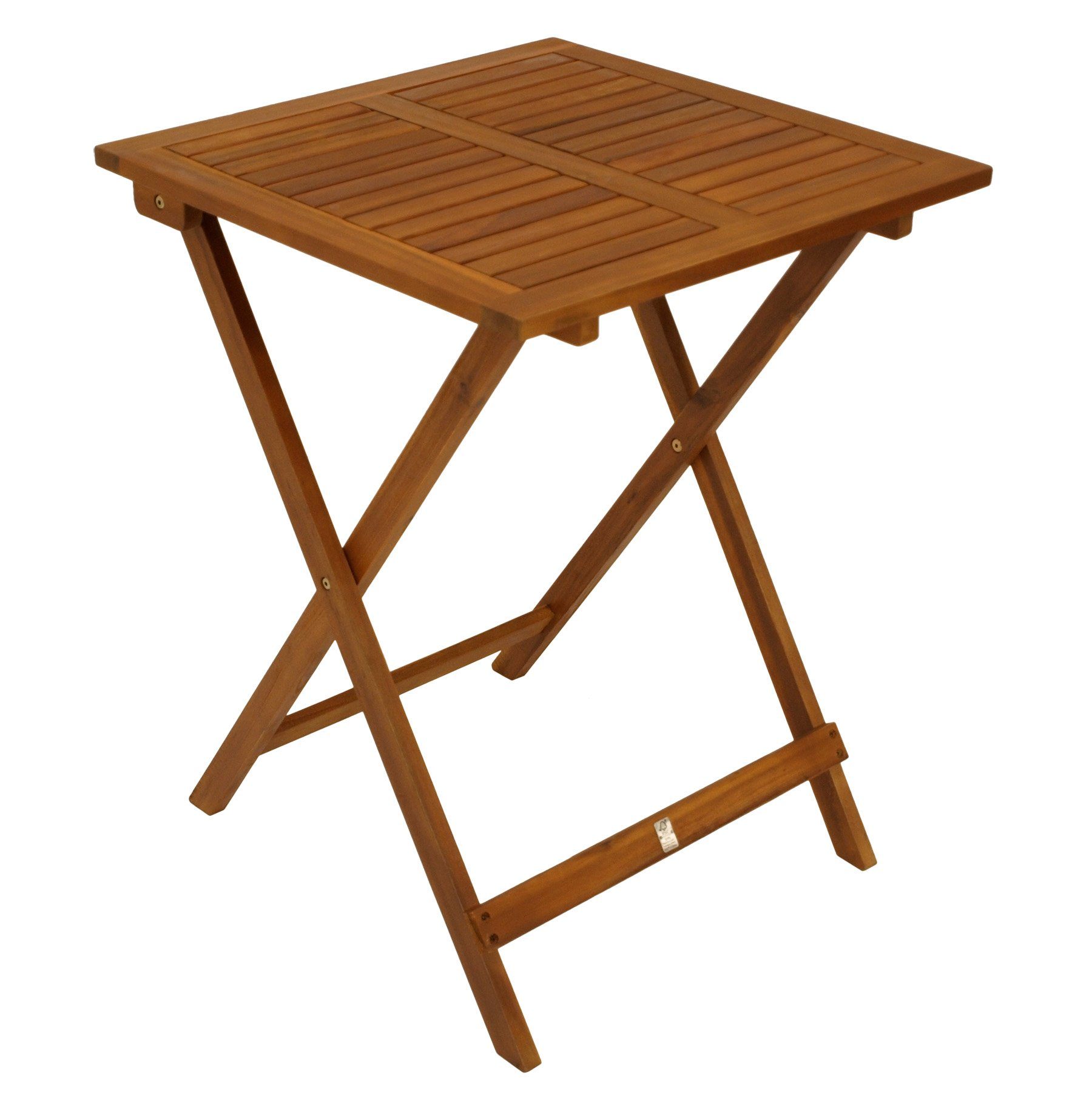 DEGAMO Gartentisch LIMA, quadratisch 60x60cm, Höhe 74cm, Akazie geölt