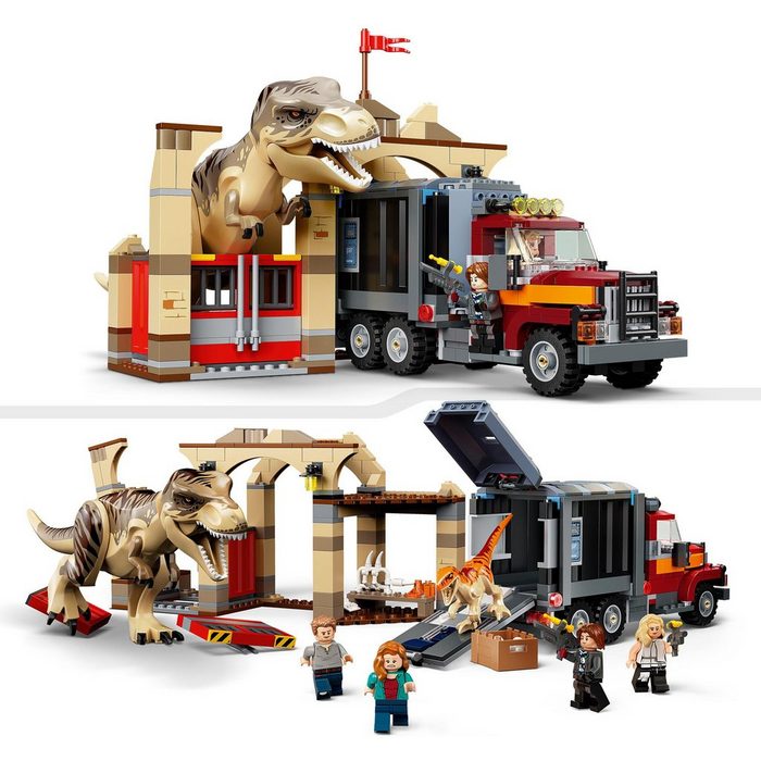 LEGO® Konstruktionsspielsteine T. Rex &amp; Atrociraptor: Dinosaurier-Ausbruch (76948) (466 St) LEGO® Jurassic World