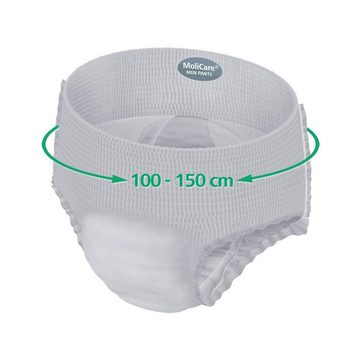 Molicare Inkontinenzslip Premium MEN PANTS: Diskret bei Inkontinenz 5 Tropfen, Größe L, 7 Stück (4x7)