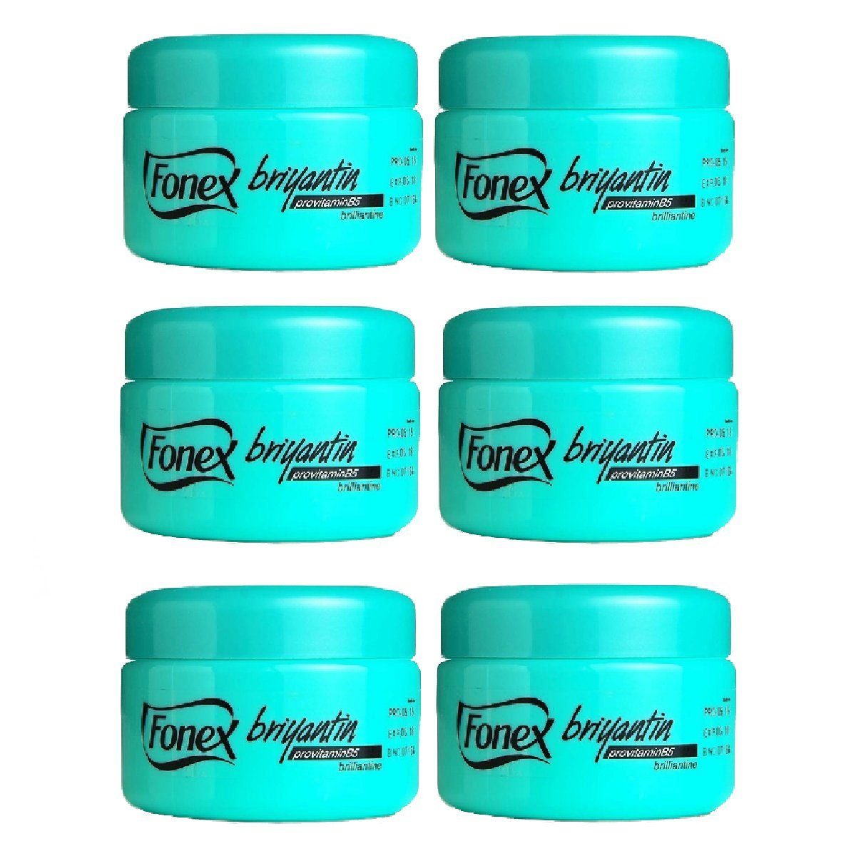 Fonex Cosmetics Styling-Creme 6x Fonex Briyantin Haarstylingcreme Brillantine 150ml, 6-tlg.