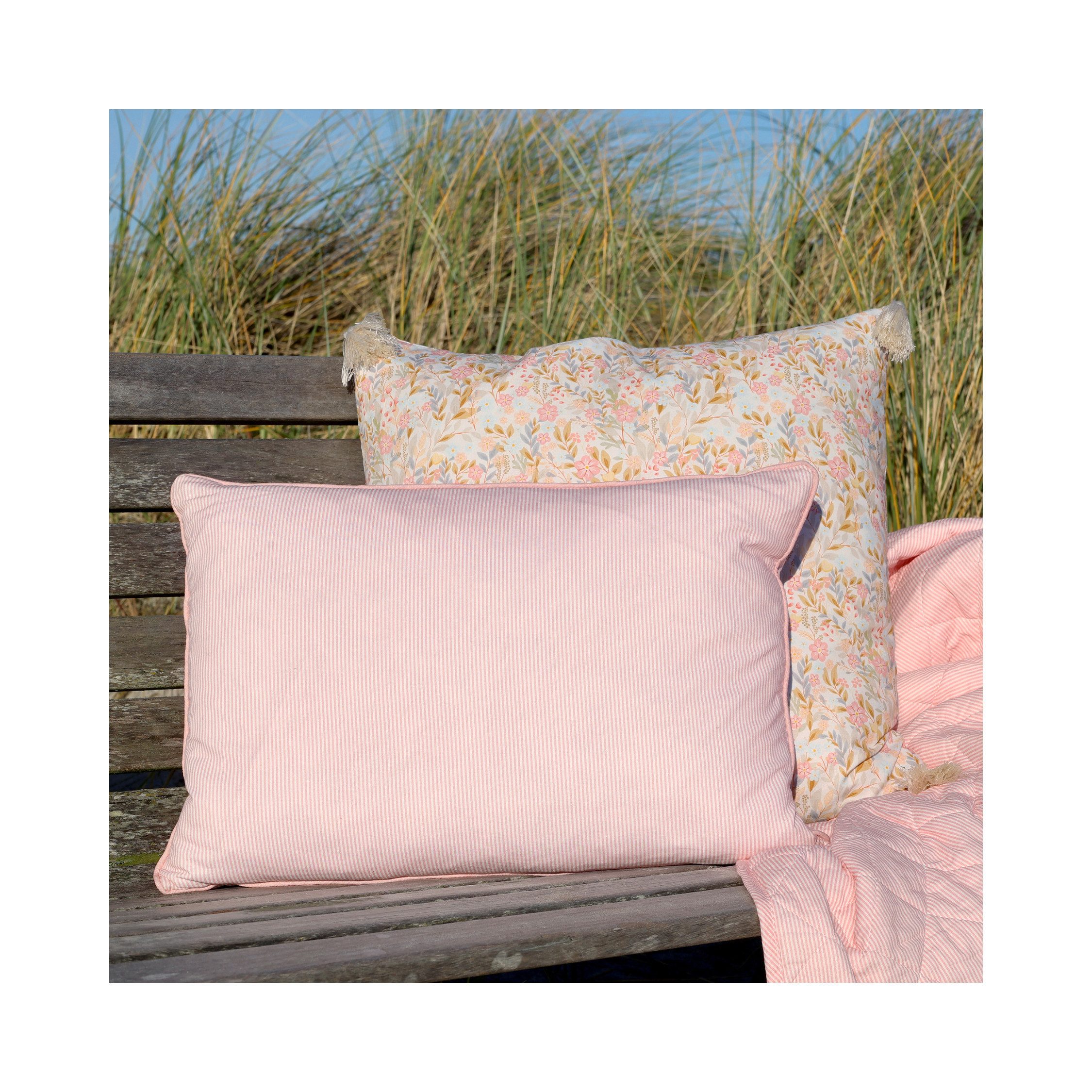Chic Antique Kissenbezug Chic Antique Aix Kissebezug mit Maritimen Streifenmuster rosa