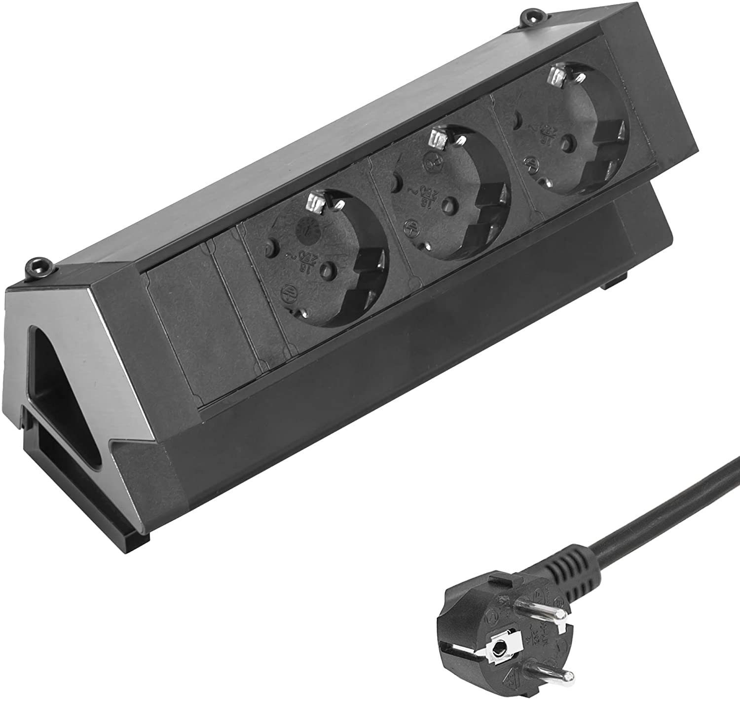 Elbe Inno EL4103 Series Steckdosenleiste 3-fach (3 Fach, Type C, Type A, 2 RJ45, HDMI, Überspannungsschutz, Kindersicherung)