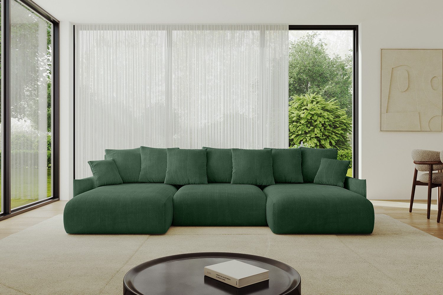 ALTDECOR Wohnlandschaft ONESK-U-v1, Couch mit Schlaffunktion, Wohnzimmer - Ecksofa, Corner Sofa Bett Eckcouch Couch U-Form Schlafcouch Ausziehbar