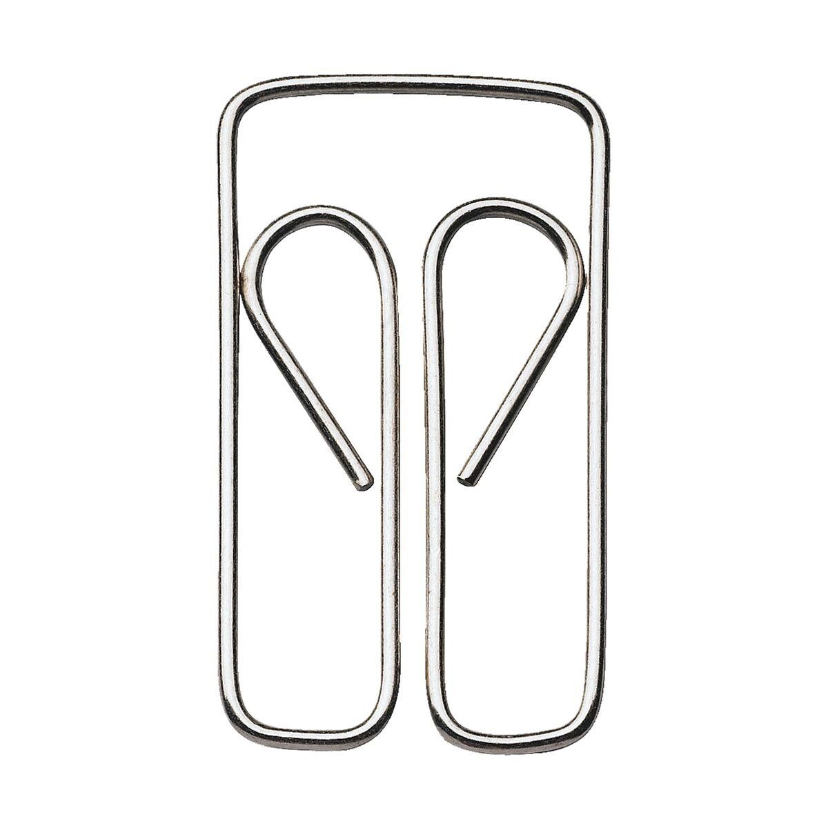 ALCO Büroklammer Eule, 27 mm, vernickelt, Spezialform, 100 Stück