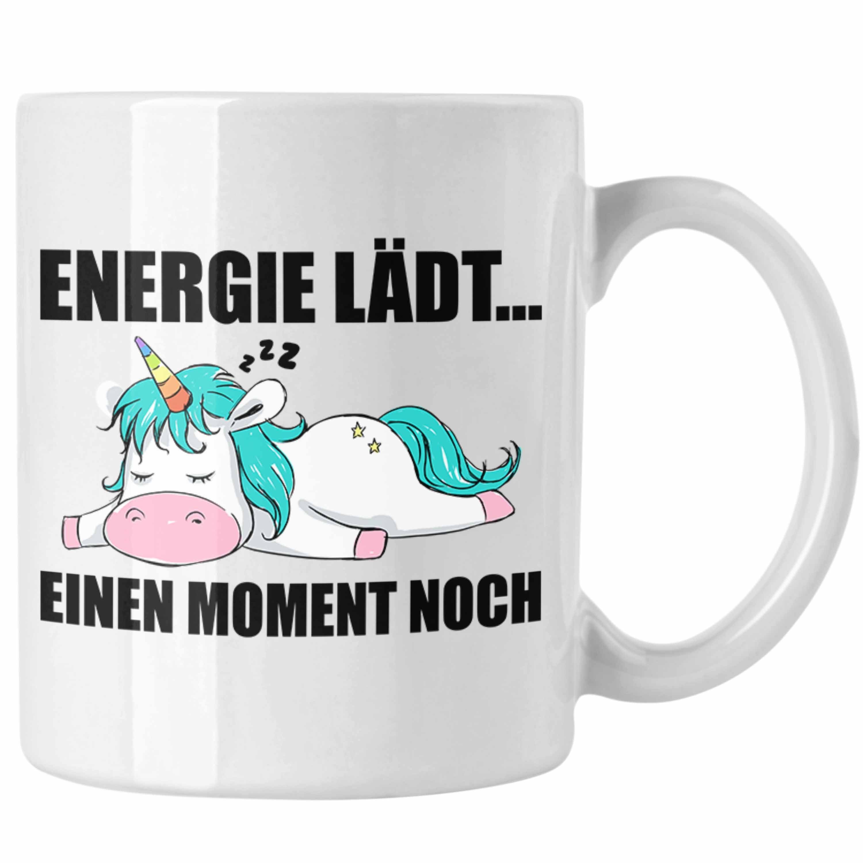 Trendation Tasse Trendation - Einhorn Tasse mit Spruch Geschenk Arbeitskollege Kollege Kaffeetasse Frauen Weiss