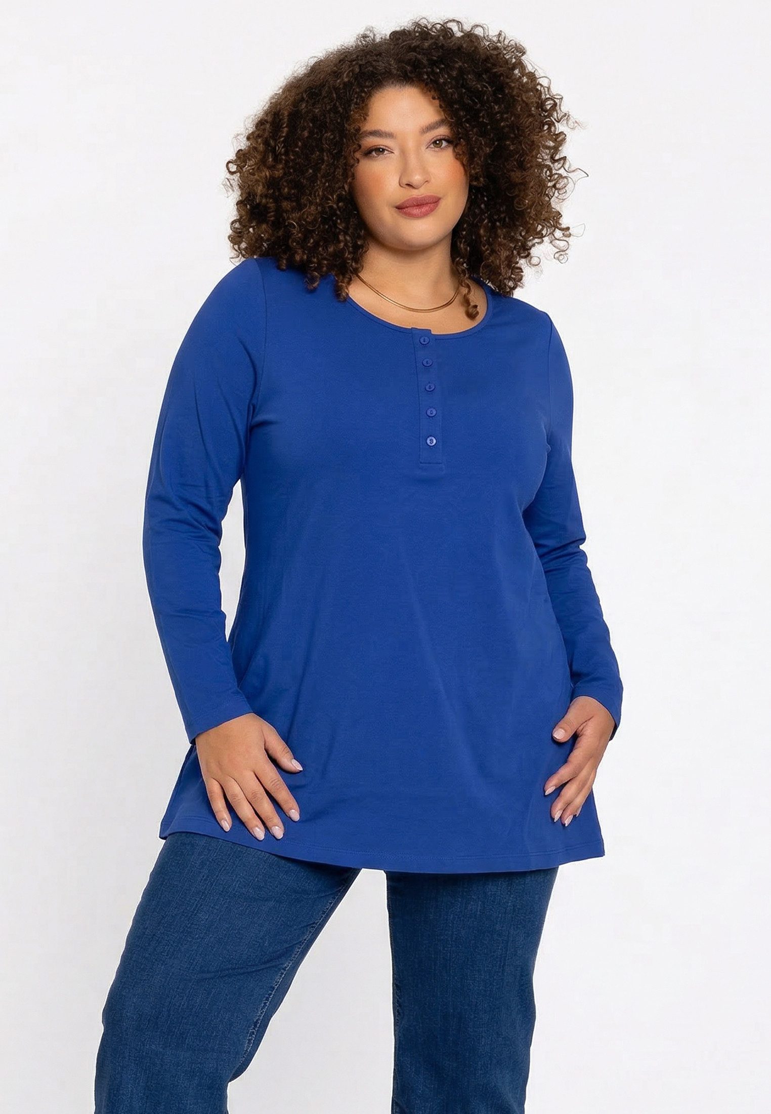 YOEK Langarmshirt Damen Tunika Große Größen günstig online kaufen