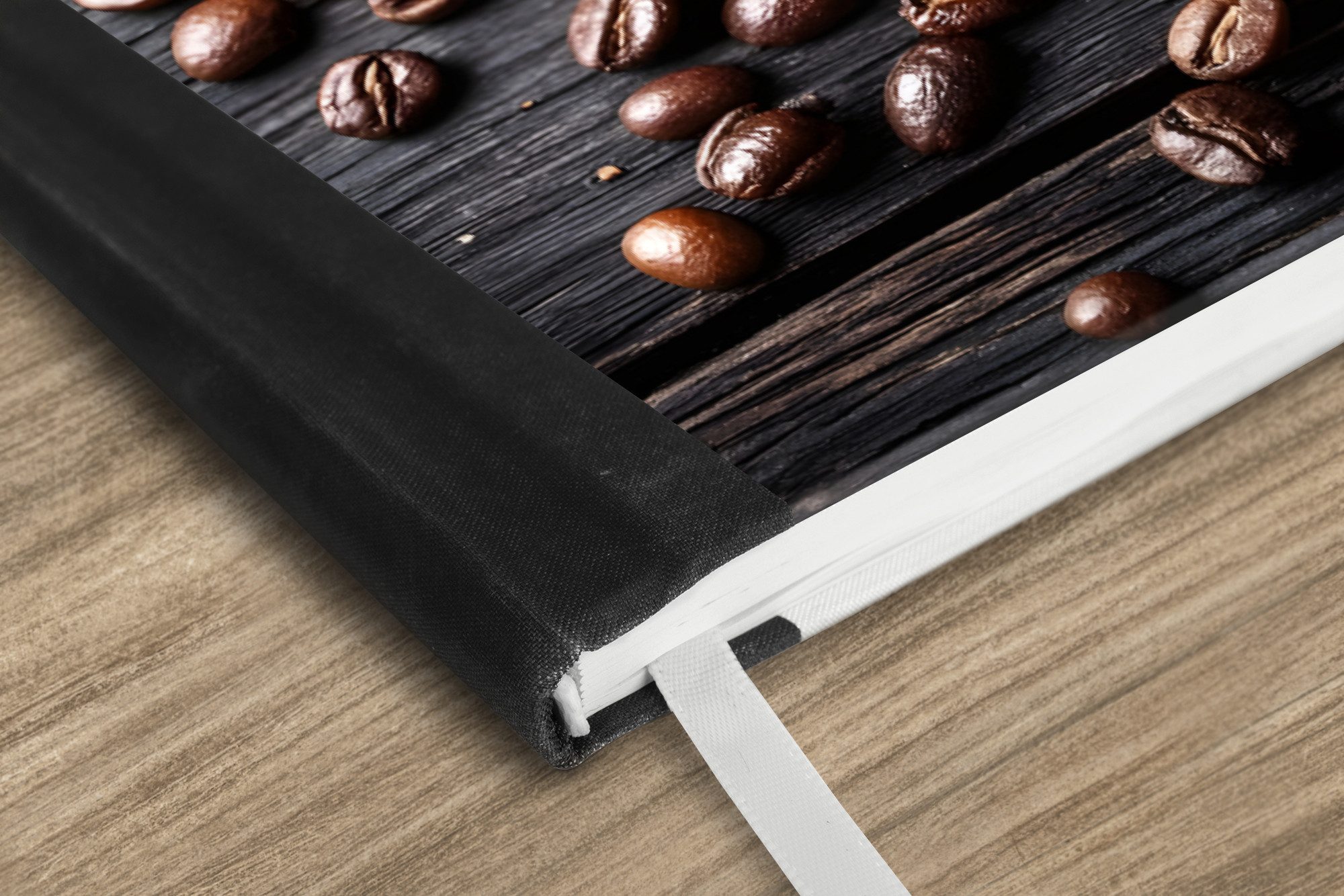 Thumbnail - MuchoWow Notizbuch Tasse - Kaffee - Holz - Bohnen, Notebook, Notizblock a5, Tagebuch, Journal Liniert