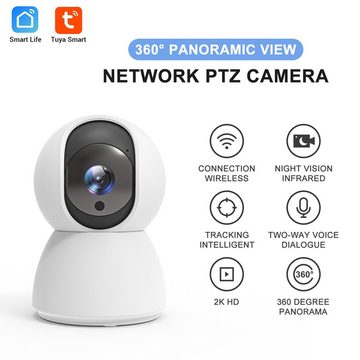 TALLPOWER C23-1P Überwachungskamera (Ultra HD 2K, 2.4GHz WiFi, Nachtsicht, Auto Tracking Infrarot-LED)