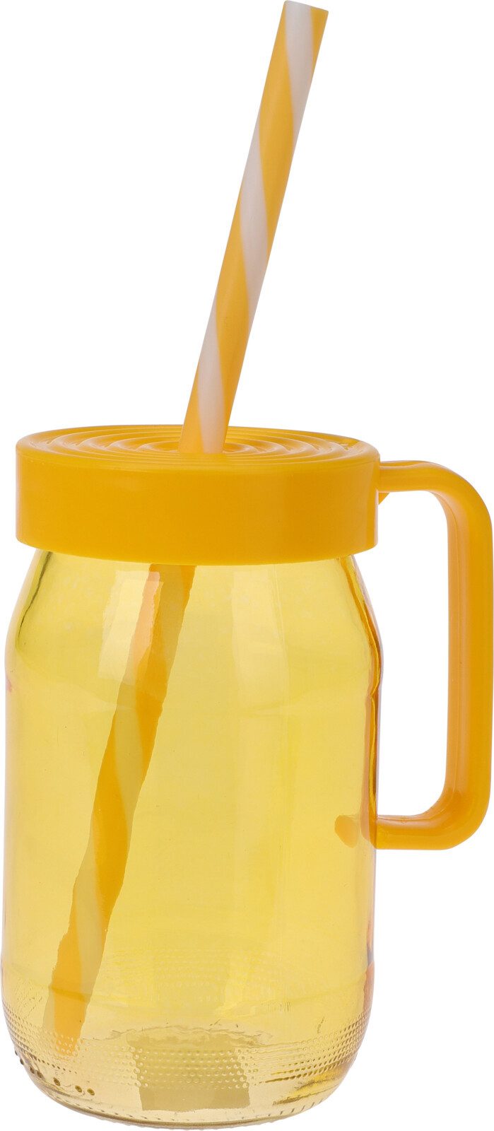 Koopman Gläser-Set Trinkgläser 370 ml Deckel Bunt 6 er Set, 6-tlg., Glas, 6er Set, mit Strohhalm, mit Deckel, Insektenschutz, Glasbehälter