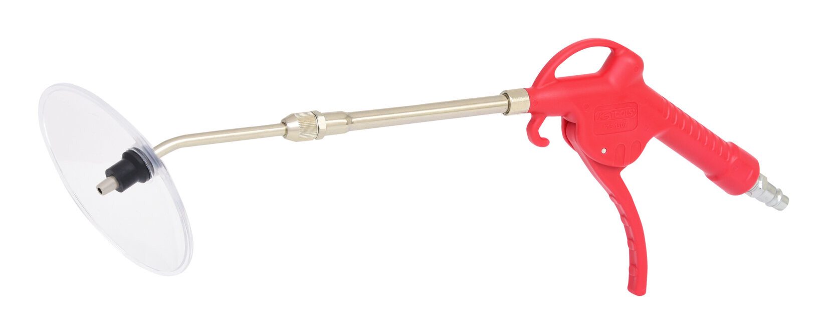 KS Tools Ausblaspistole, 230 l/min, 2-tlg., Teleskop-Druckluft 90-190 mm mit Schutzschild