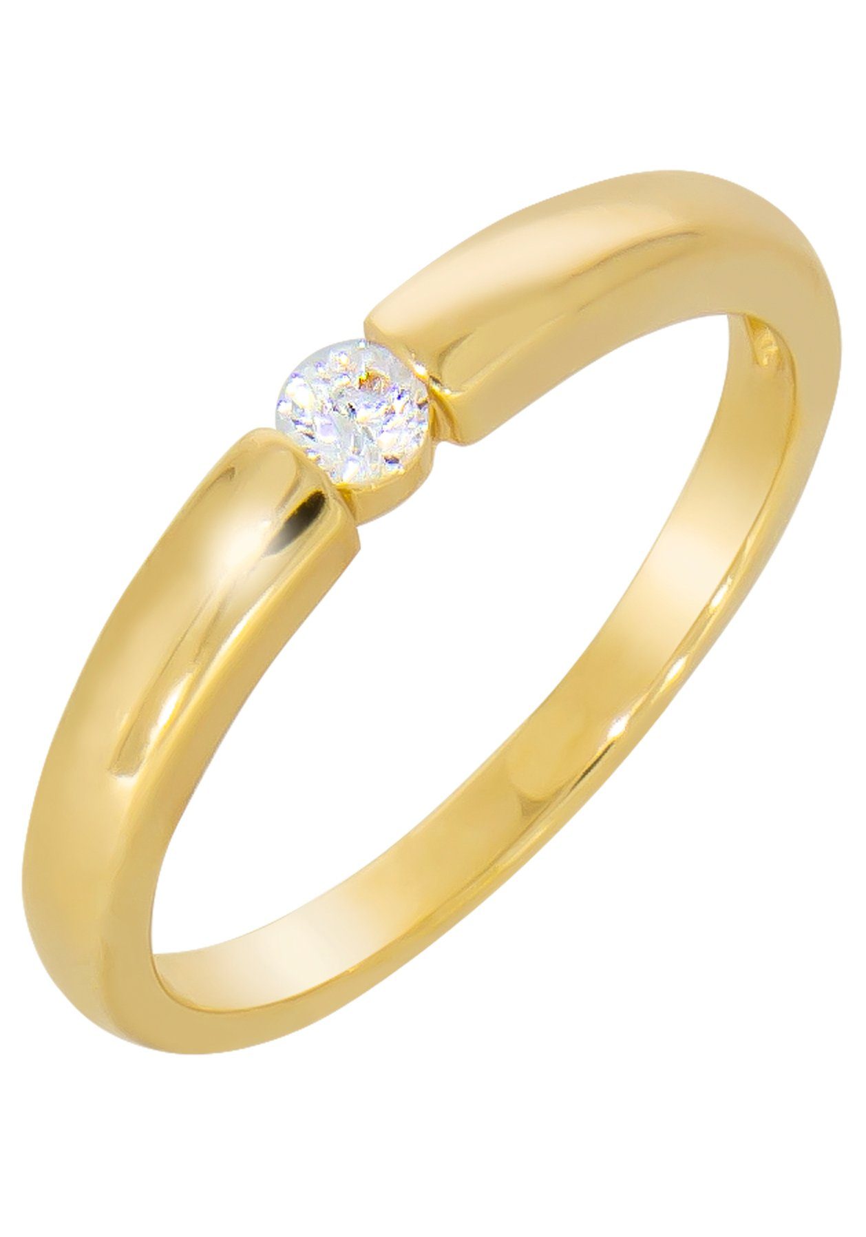 Firetti Fingerring Schmuck Geschenk Silber 925 Damenring Verlobungsring Solitär, mit Zirkonia (synth)