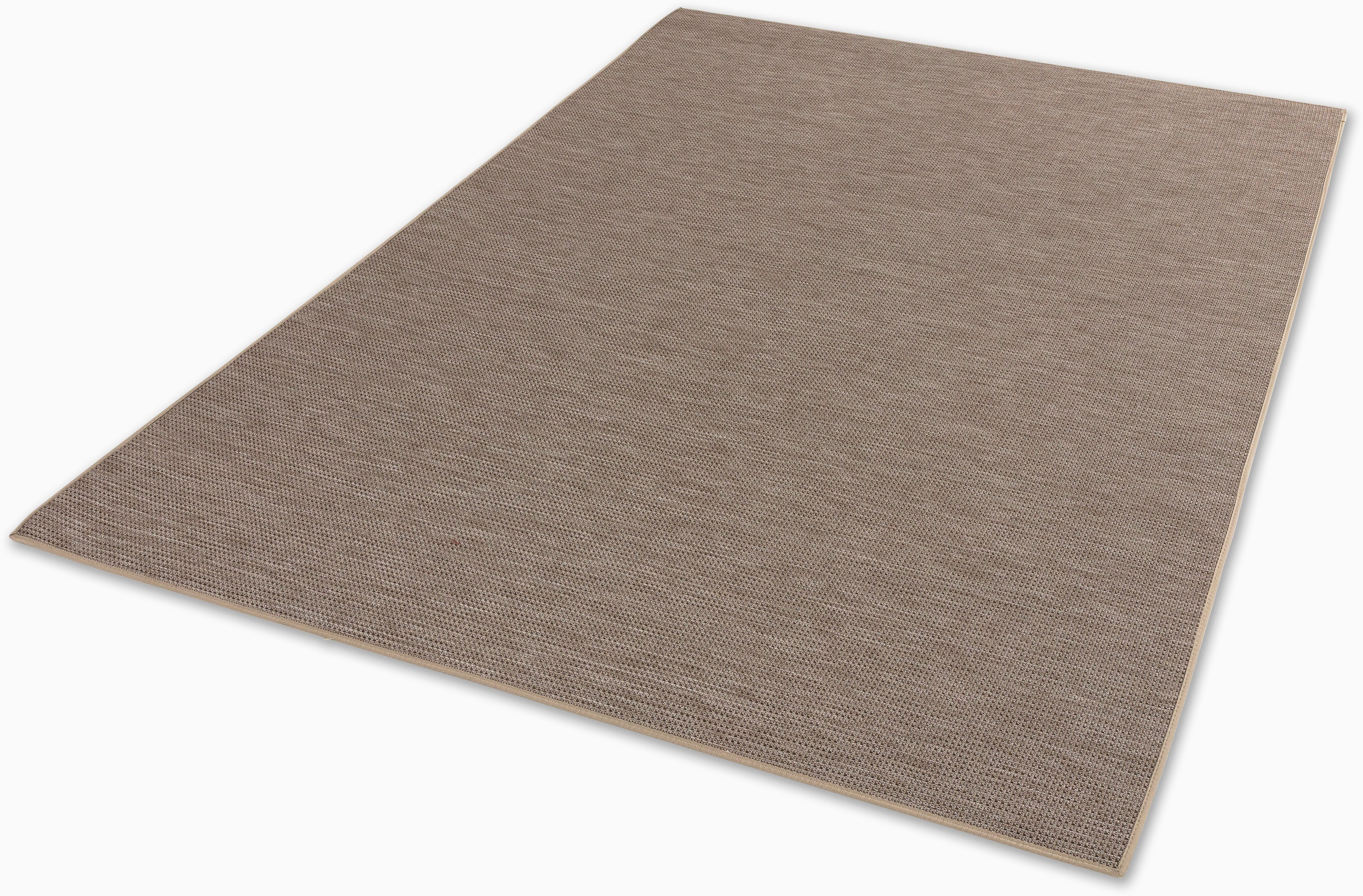 Teppich mm, eleganter Outdoor rechteckig, WOHNEN-Kollektion, In- 5 SCHÖNER geeignet, 220, 6351 Höhe: beige Flachflorteppich Parkland und