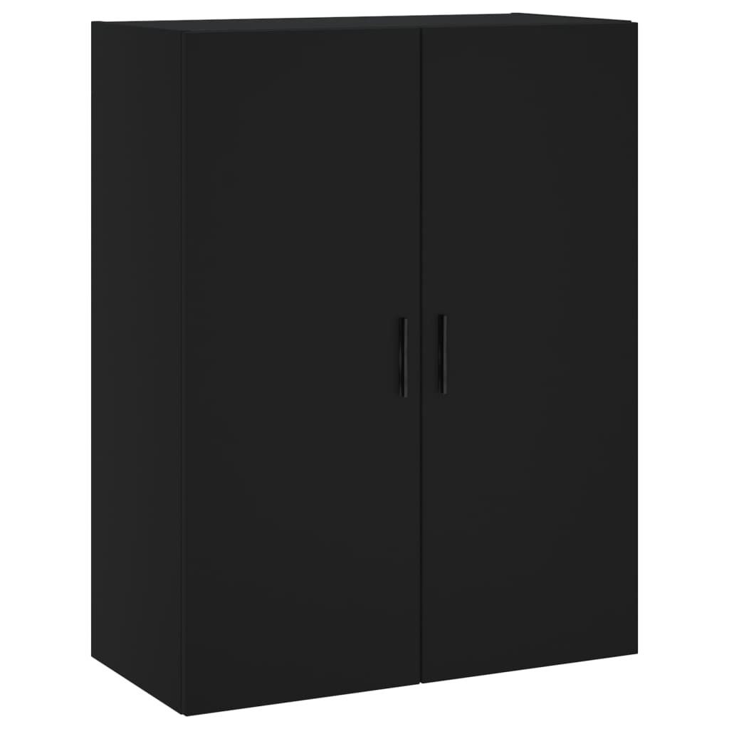 vidaXL Hängeschrank Wandschrank Schwarz 69,5x34x90 cm günstig online kaufen