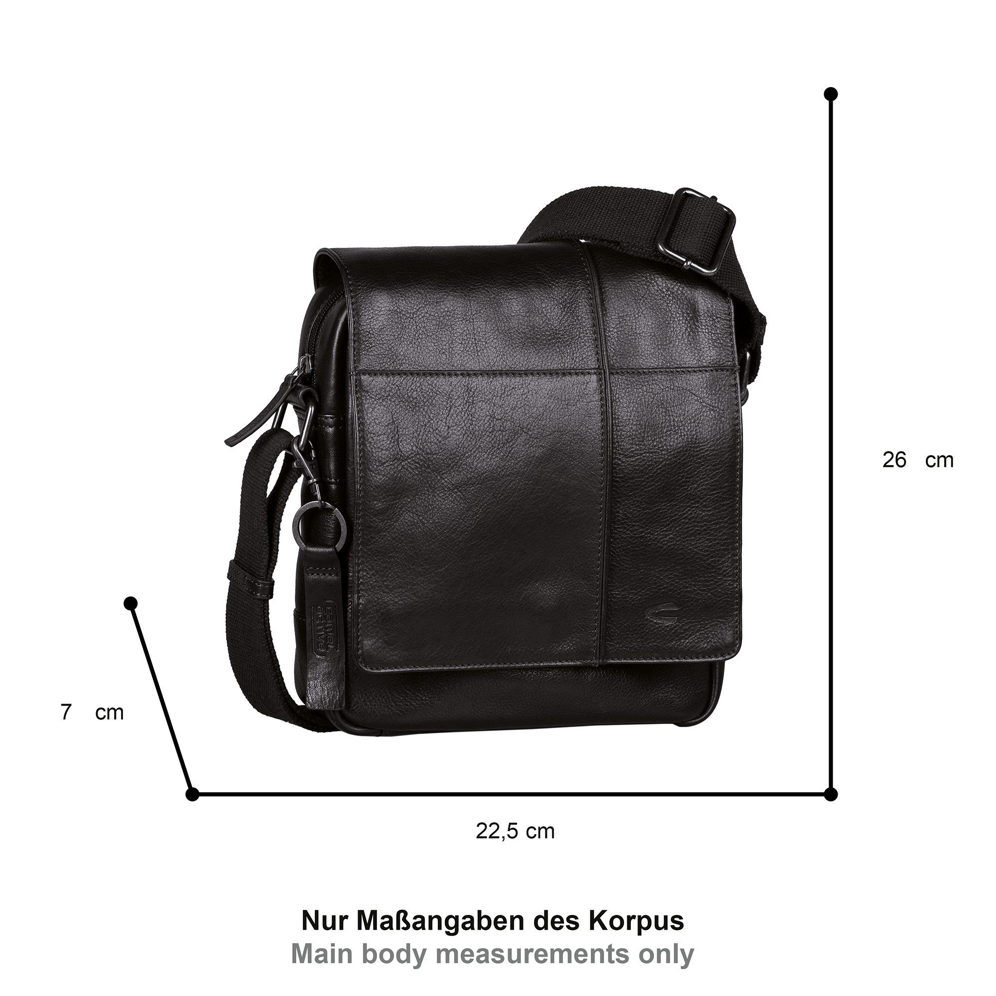 camel active Umhängetasche Pine (1-tlg), aus pflanzlich gegerbtem Rindslede günstig online kaufen