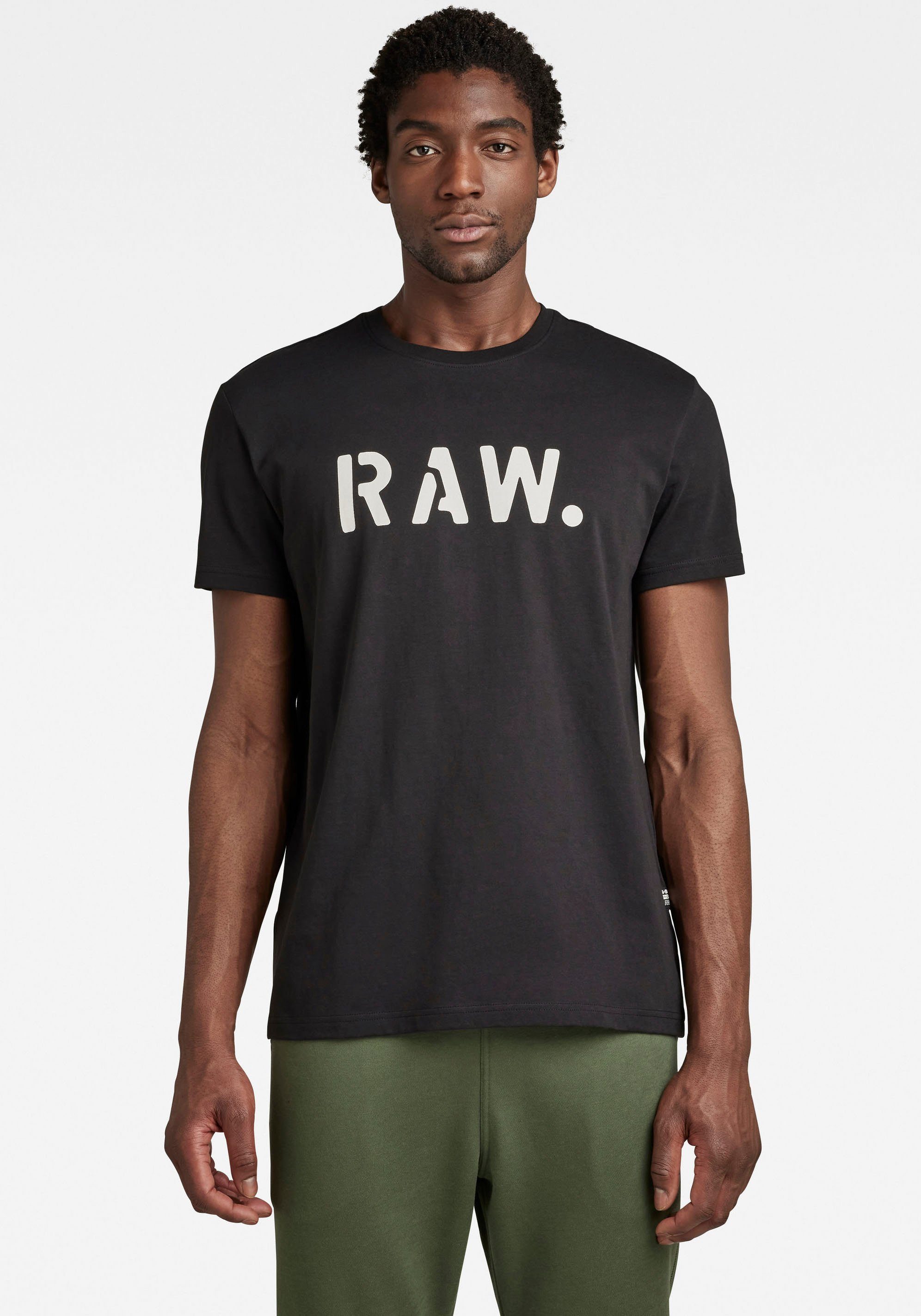 G-Star RAW Print-Shirt Stencil RAW T-Shirt Dark black