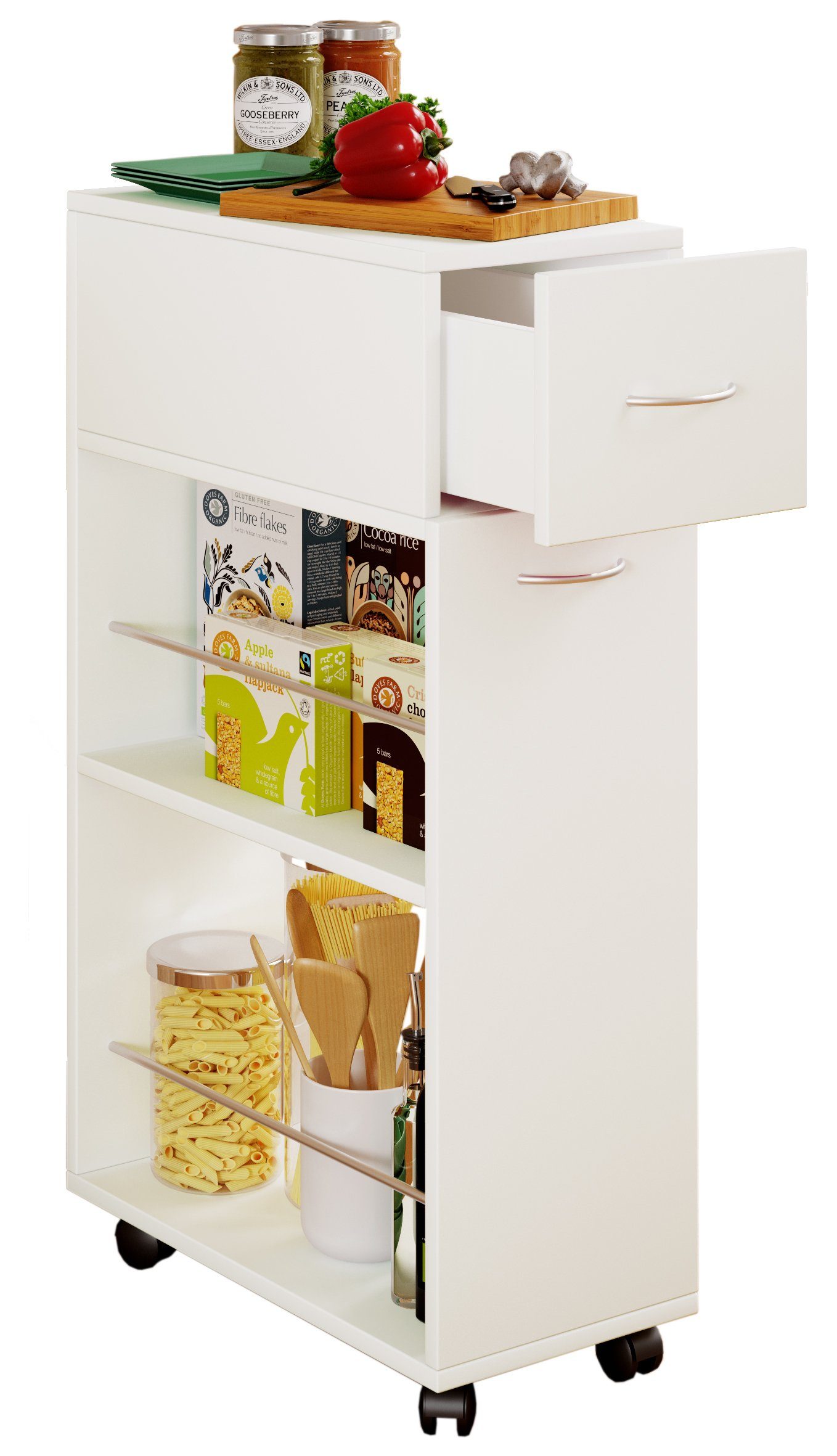 VCM Küchenwagen Nische Küchenwagen Sevierwagen Tusal Schublade günstig online kaufen