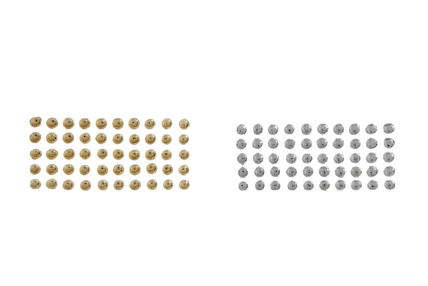 INNA-Glas Stumpenkerze Deko Punkte für Kerzen DARJA, 50 Stück, Gold, Ø0,8cm