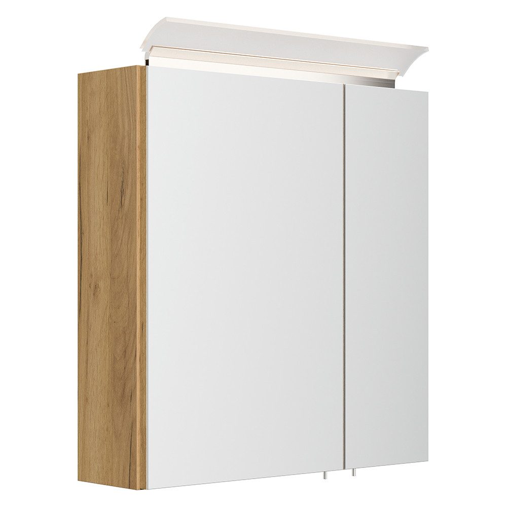 Lomadox Spiegelschrank BATLEY-02 60cm breit, Eiche, günstig online kaufen