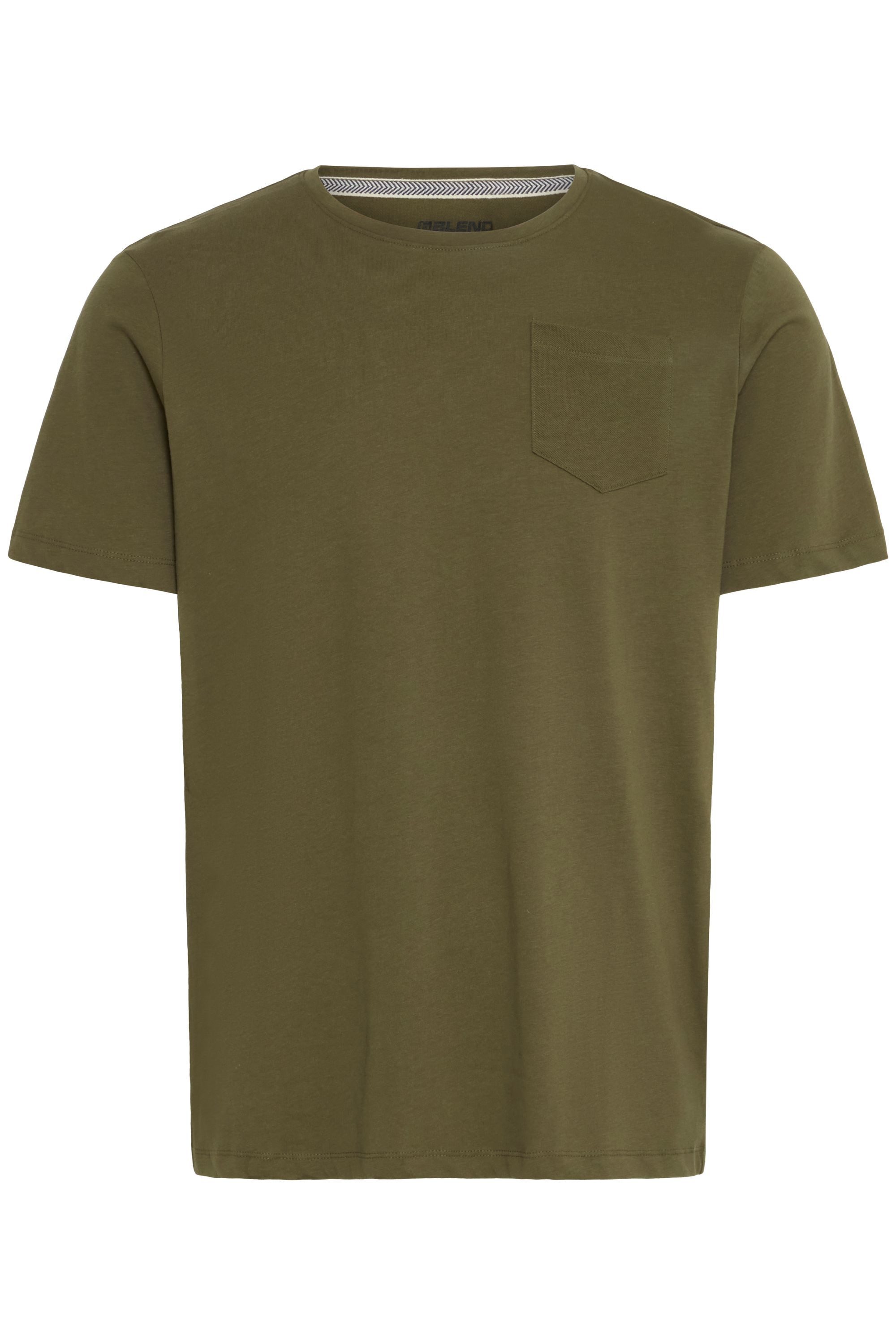 Blend Rundhalsshirt BHJago (1-tlg) Basic T-Shirt mit Rundhalsausschnitt und Brusttasche