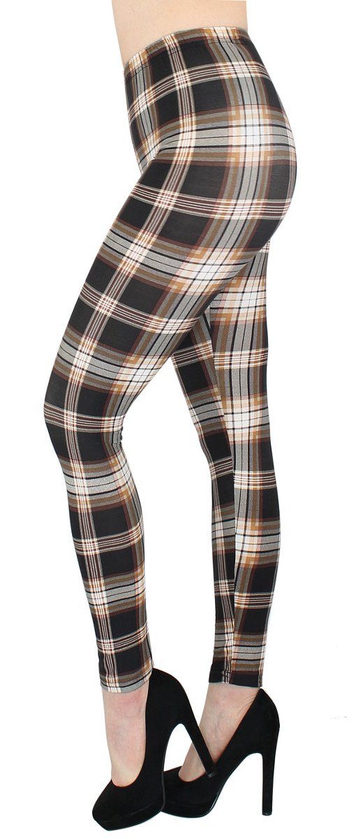 dy_mode Leggings Damen Leggings Karo Muster günstig online kaufen