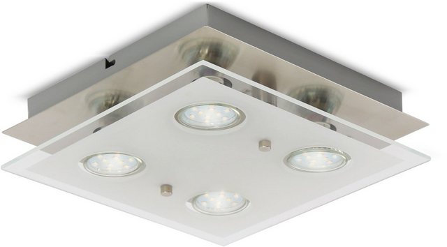 B.K.Licht LED Deckenleuchte »Dorado 4«, LED Deckenlampe eckig Spot Schlafzimmer Wohnzimmer-Beleuchtung inkl. 3W-Otto