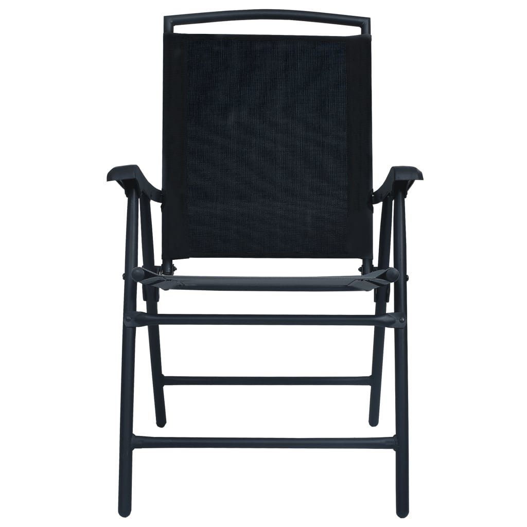 Gartenstühle furnicato Schwarz Textilene Gartenstuhl Stk. 2 Klappbare
