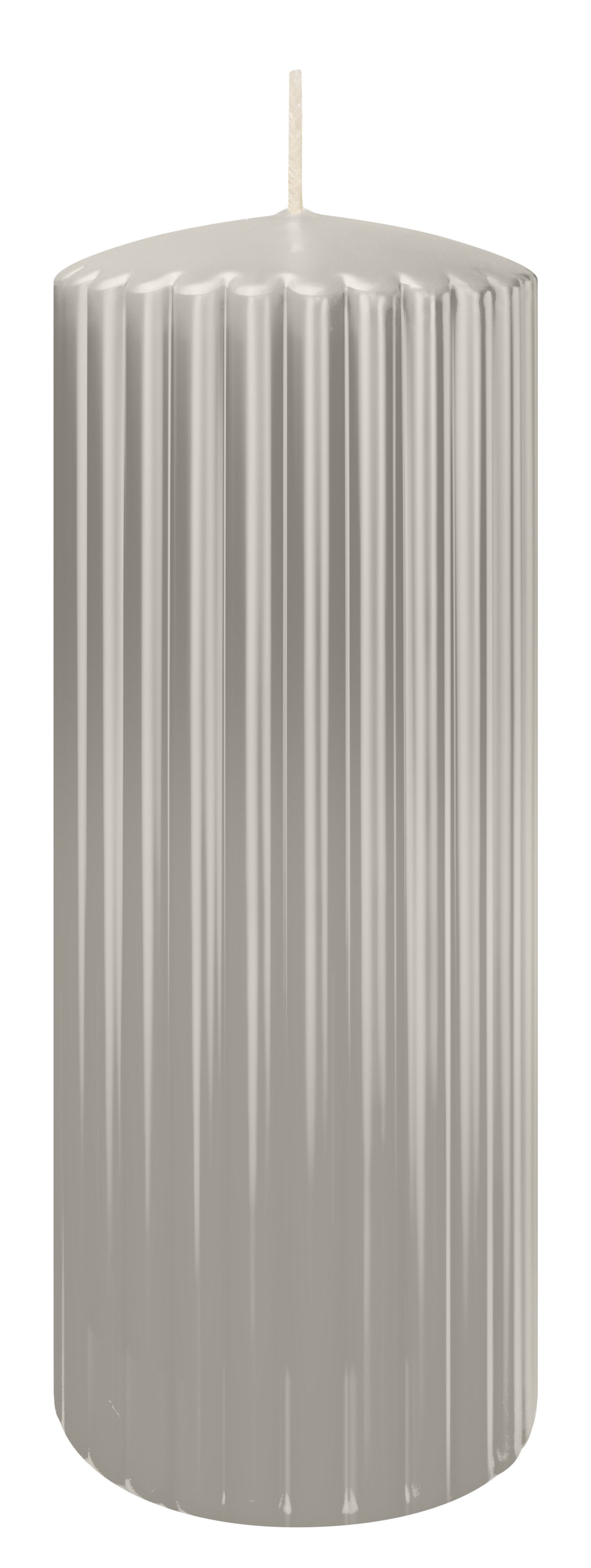 Wiedemann Kerzen Adventskerze Rillen Kerzen Zinn 200 x Ø 80 mm, 4 Stück