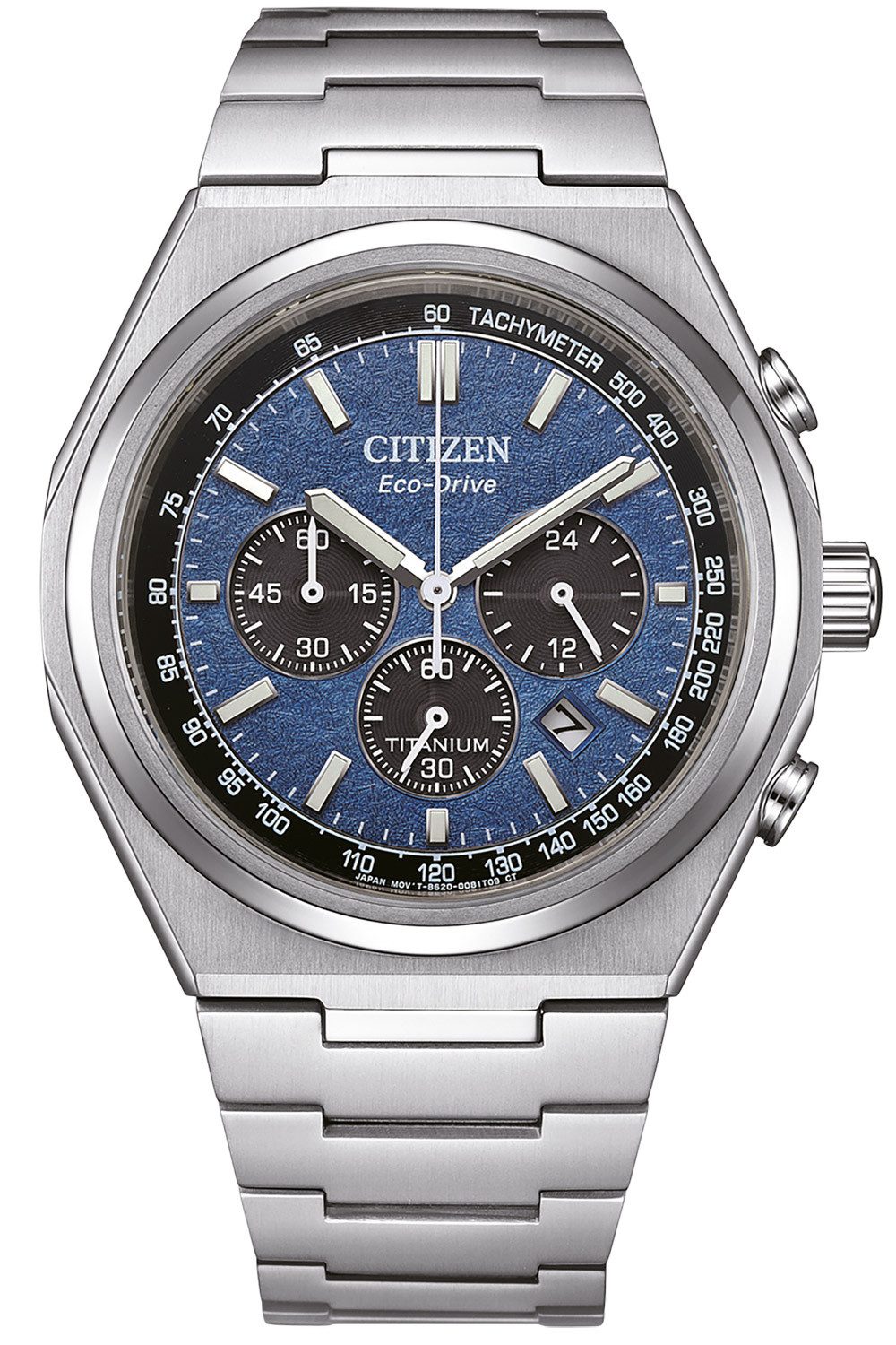 Citizen Solaruhr Eco-Drive Chronograph Titan Blau