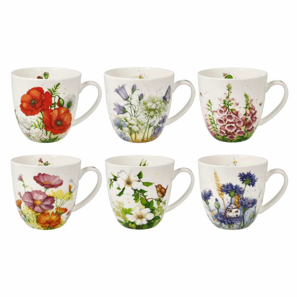 Goebel Becher Teetassen-Set Fiore 6-tlg., 6-tlg., Fine Bone China
