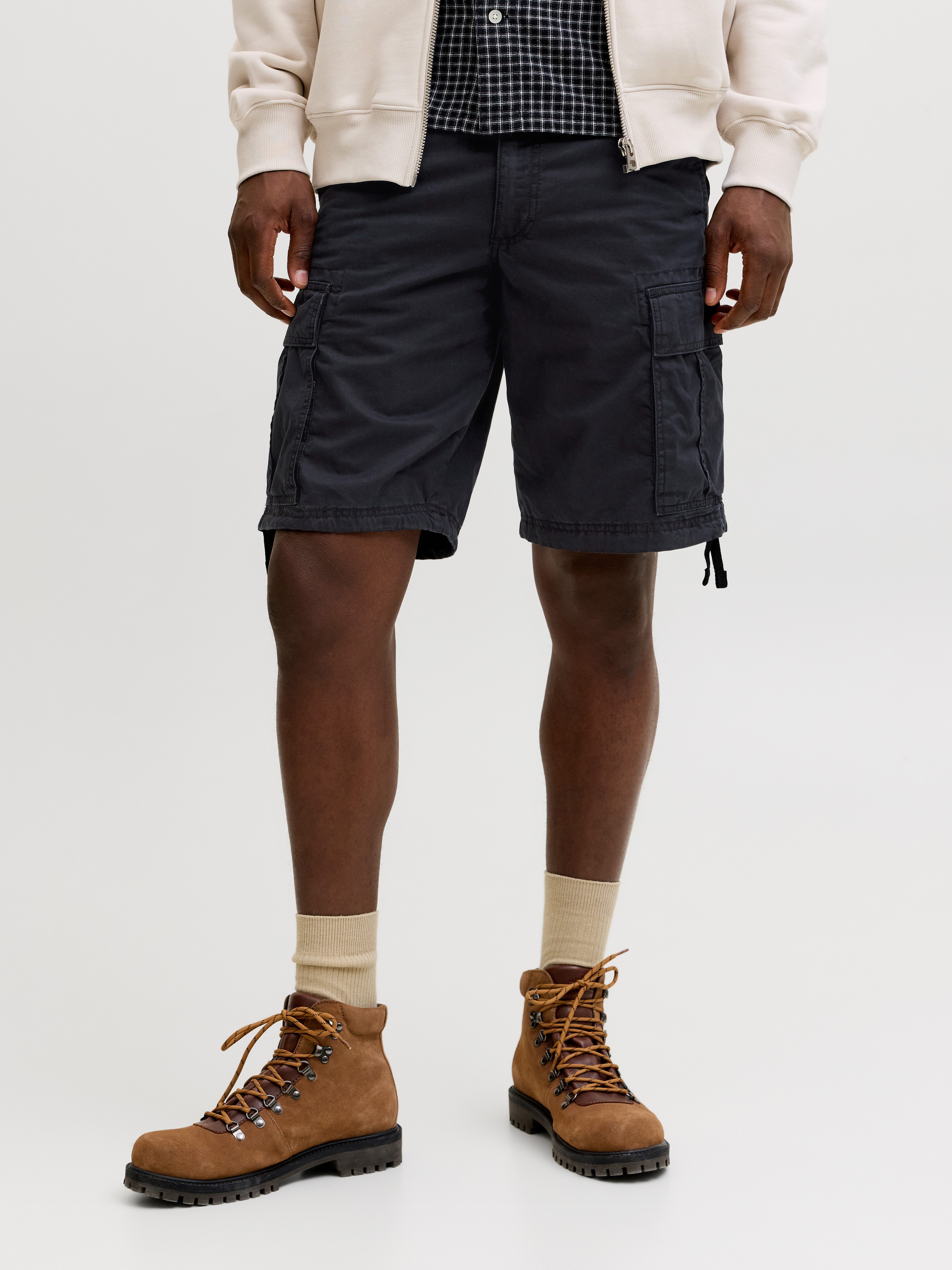 Jack & Jones Cargohose JPSTCOLE FRANK CARGO SHORT MID SN mit Seitentaschen